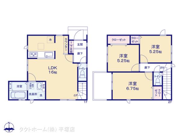 グラファーレ4197平塚市田村７期１棟の見取り図