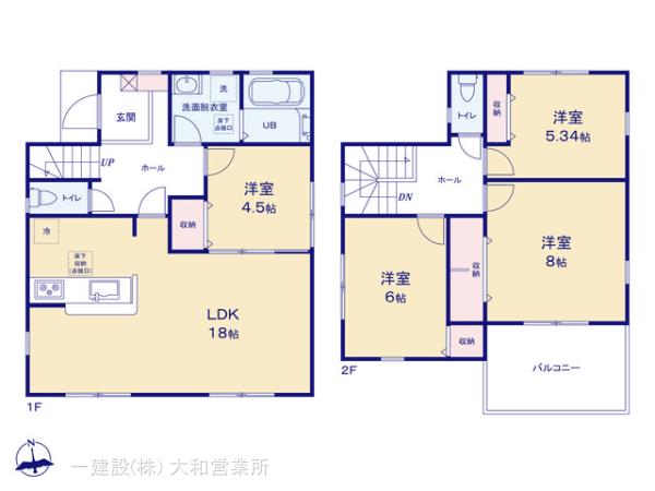 リーブルガーデン秦野市渋沢２丁目の見取り図