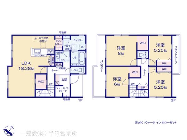 リーブルガーデン知多市八幡月山の見取り図