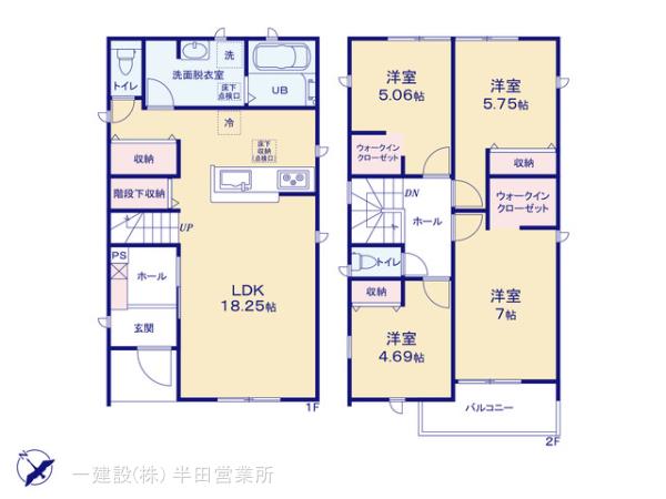 リーブルガーデン半田市有脇町９丁目の見取り図