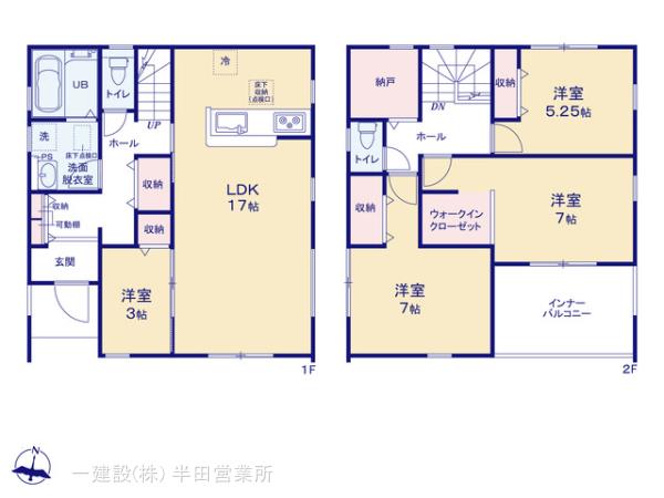 リーブルガーデン半田市大高町３丁目の見取り図