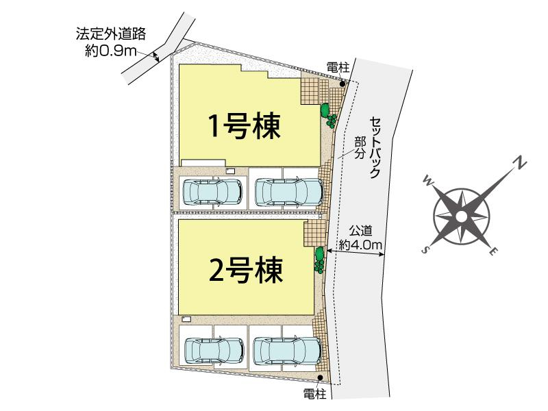 ブルーミングガーデン小田原市南町４丁目２棟の見取り図