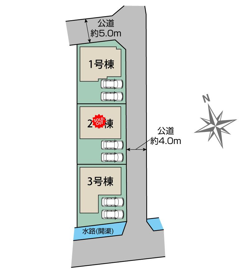 岩倉市石仏町長南屋敷3棟 区画図