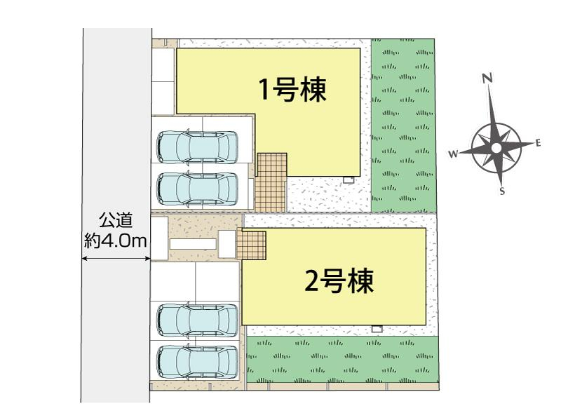 ブルーミングガーデン岡山市中区兼基２棟の見取り図