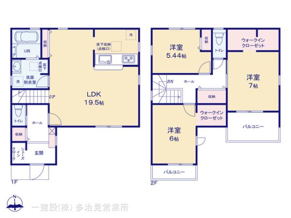 リーブルガーデン犬山市橋爪の見取り図