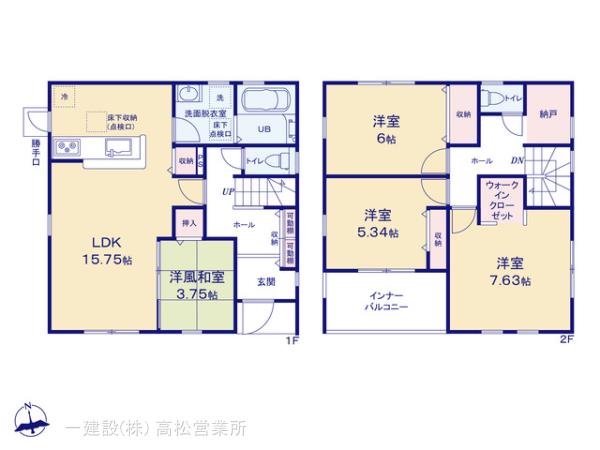 リーブルガーデン高松市一宮町第三の見取り図