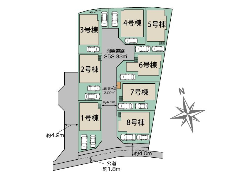 ブルーミングガーデン綾瀬市深谷中６丁目８棟の見取り図