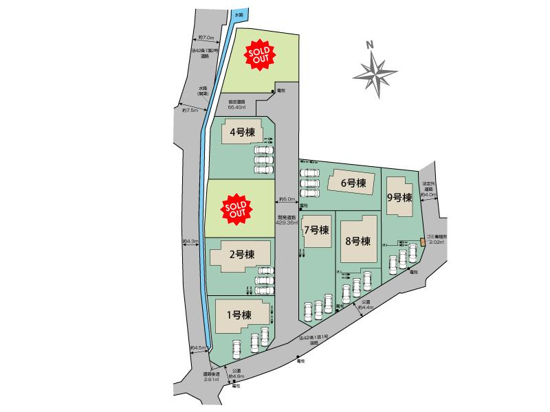 宇都宮市野沢町6区画 区画図