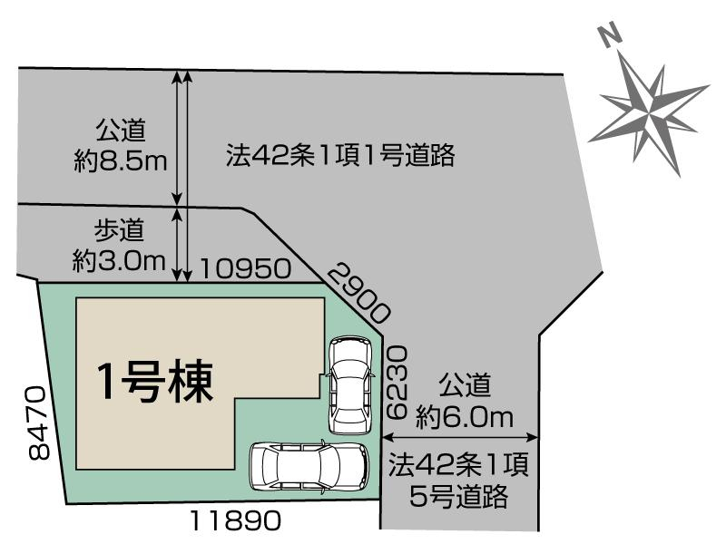 木津川市木津南後背4期1棟 区画図