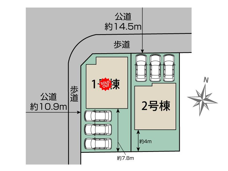 ブルーミングガーデン札幌市東区北４３条東２丁目２棟の見取り図