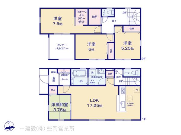 リーブルガーデン箱清水一丁目第2の見取り図