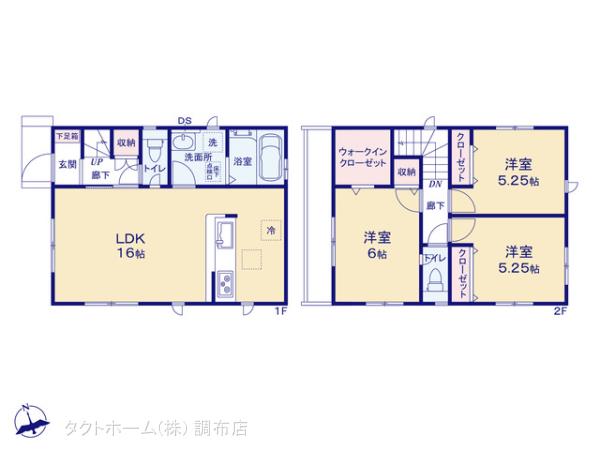 グラファーレ4110昭島市美堀町６期１棟の見取り図