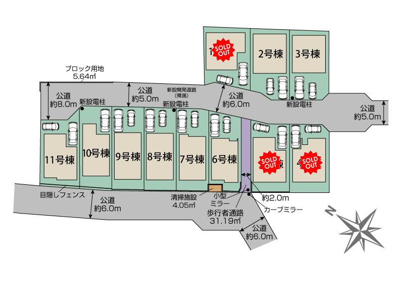 ブルーミングガーデン鎌ヶ谷市鎌ヶ谷７丁目１１棟の見取り図