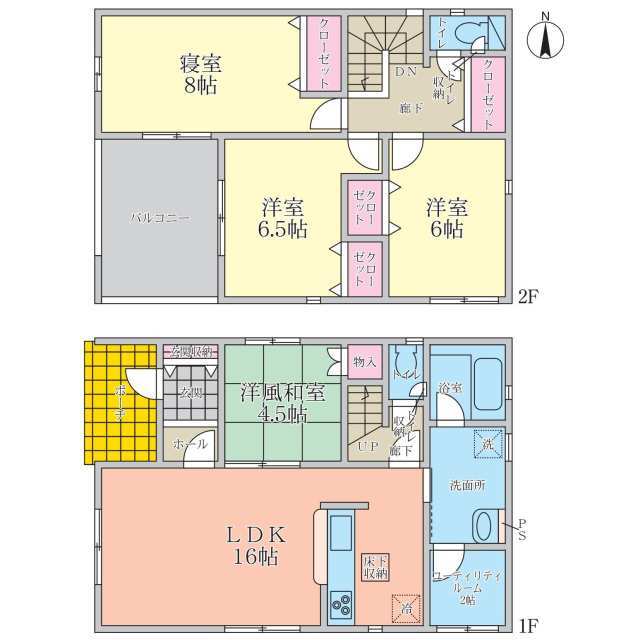 クレイドルガーデン福井市桃園 第1の見取り図