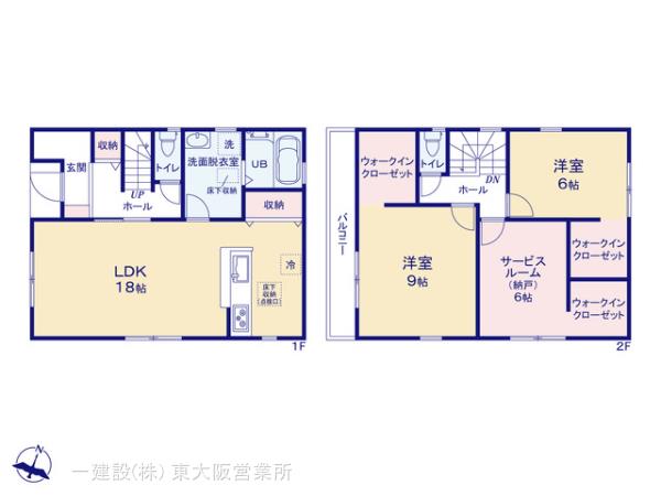 リーブルガーデン岸和田三田町６期の見取り図