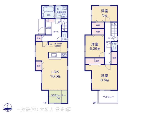 リーブルガーデン茨木市上野町６期の見取り図