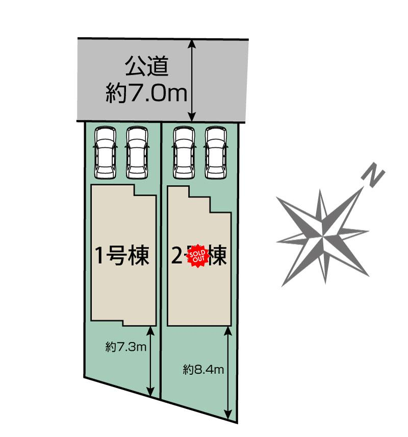 瀬戸市東長根町2棟 区画図