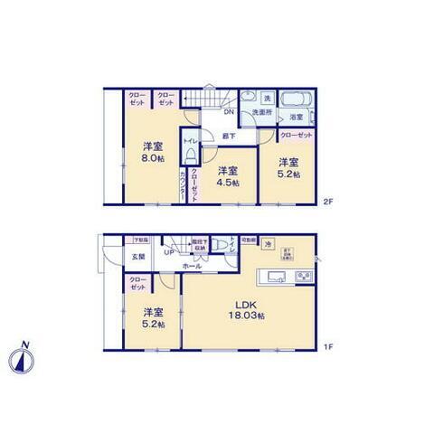 リナージュ徳島南佐古七番町２４－１期の見取り図