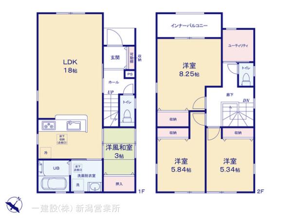 リーブルガーデン東区粟山第４の見取り図