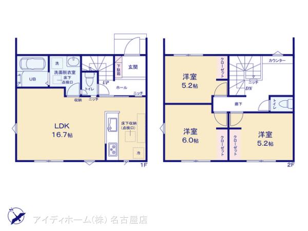 リナージュ小牧市藤島町２３－１期の見取り図