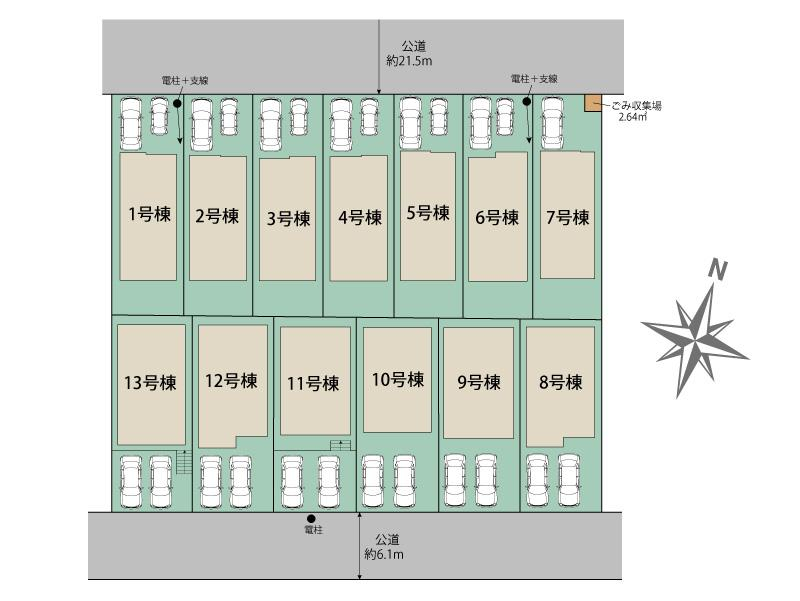 二十世紀が丘13棟 区画図