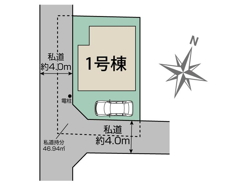 ブルーミングガーデン船橋市松が丘３丁目３期１棟の見取り図