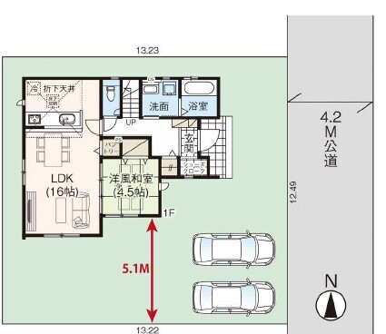 グラファーレ4260総社市清音柿木１棟の見取り図