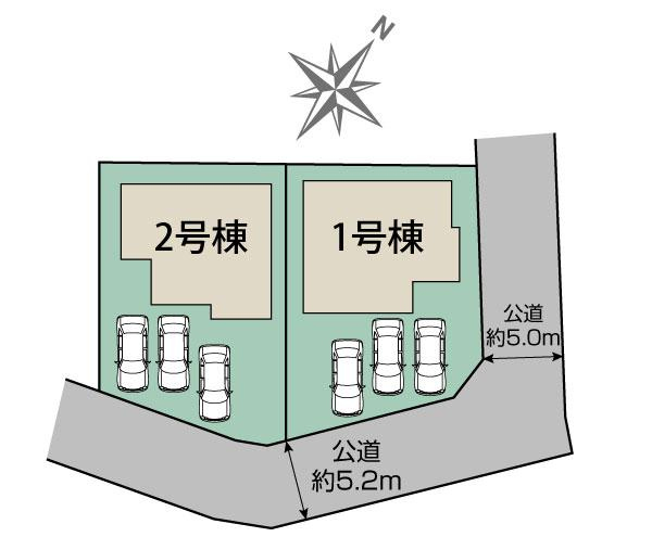 甲府市羽黒町2棟 区画図