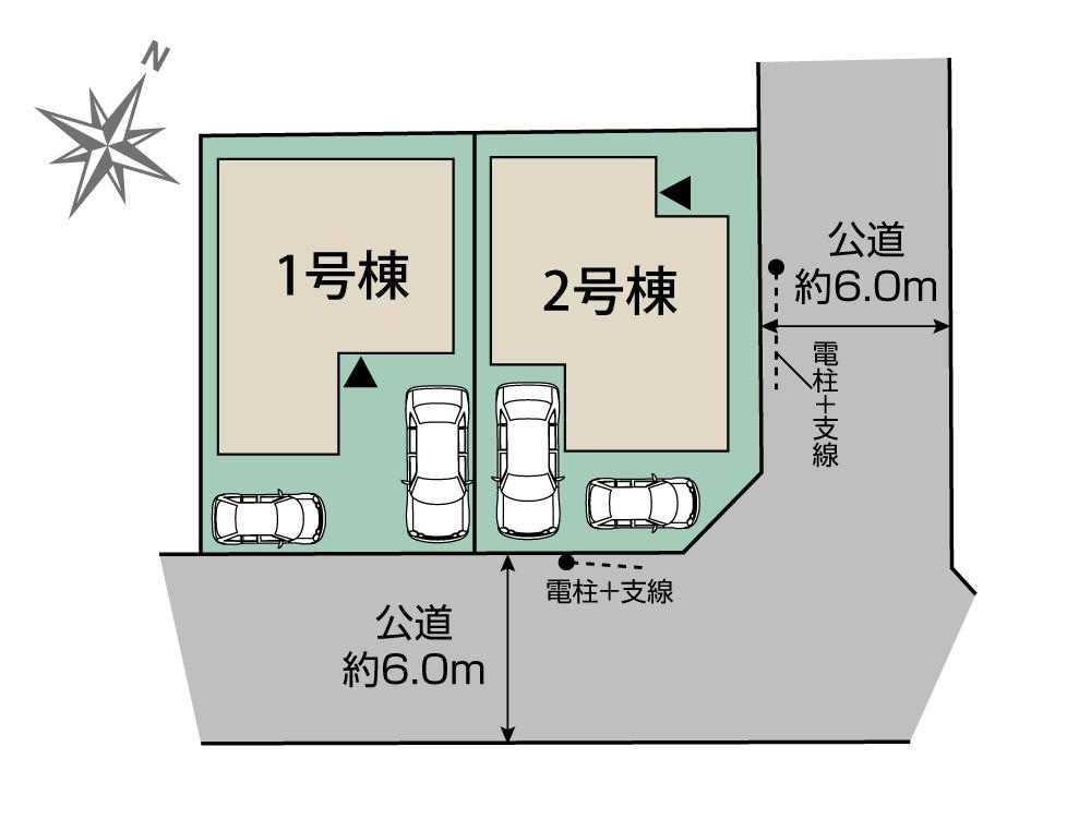 柏市つくしが丘3丁目2棟 区画図