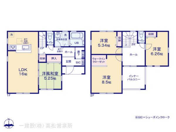 リーブルガーデン高松市太田上町第二の見取り図