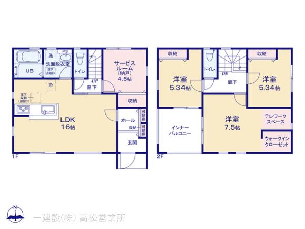リーブルガーデン高松市太田上町第二の見取り図
