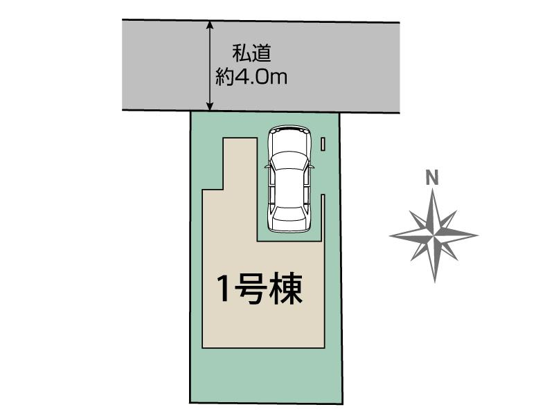 ブルーミングガーデン八尾市福万寺町南３丁目１棟の見取り図