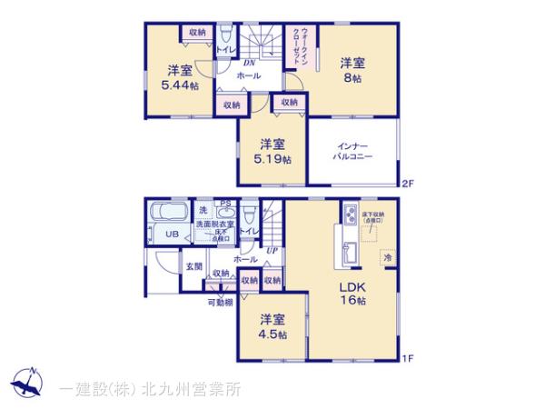 リーブルガーデン小倉北区原町の見取り図