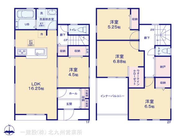 リーブルガーデン八幡西区木屋瀬第九の見取り図