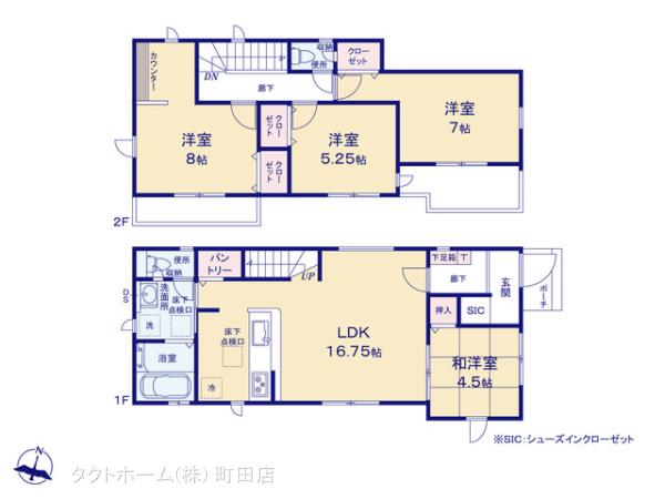 グラファーレ4129相模原市磯部８期４棟の見取り図