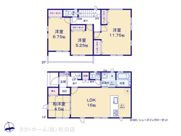 グラファーレ4129相模原市西橋本４期２棟の見取り図