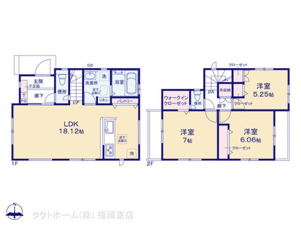 グラファーレ4294福岡市舞松原２棟の見取り図