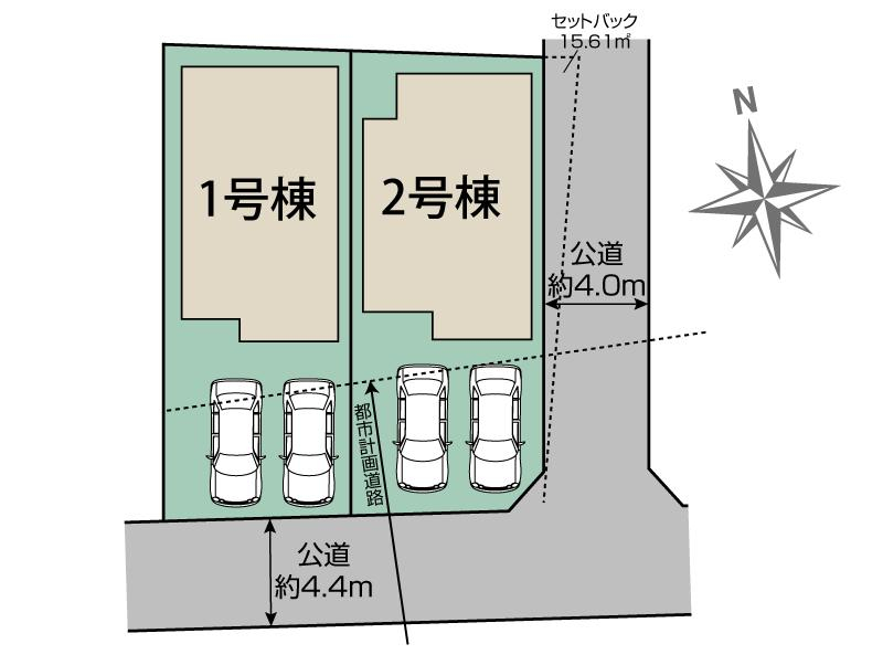 ブルーミングガーデン知多郡東浦町緒川竹塚２棟の見取り図