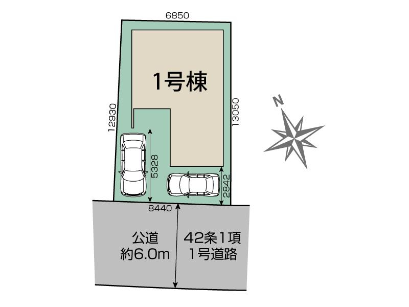 亀岡市三宅町野々神2期1棟 区画図