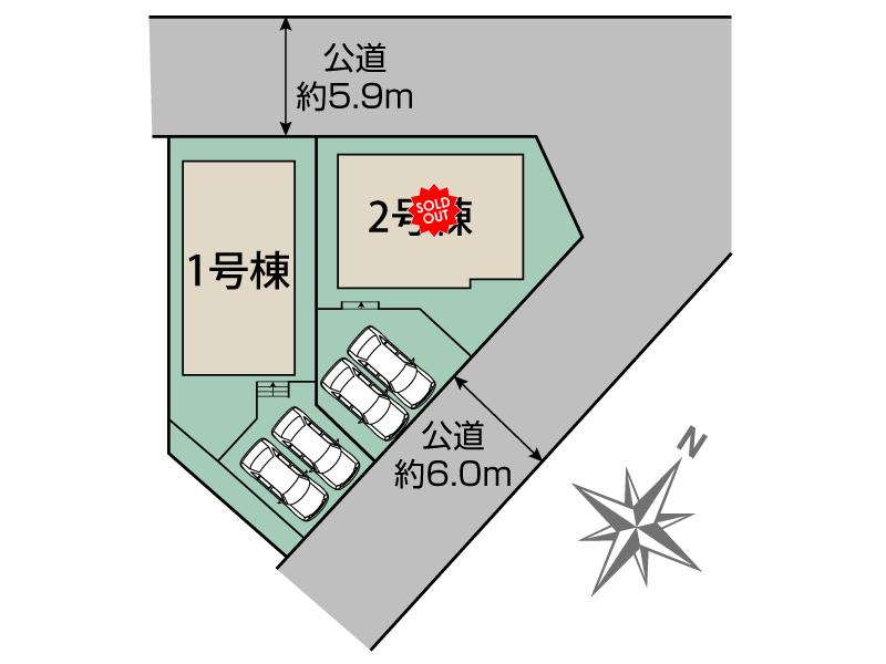 ブルーミングガーデン広島市安佐北区落合３丁目２棟の見取り図