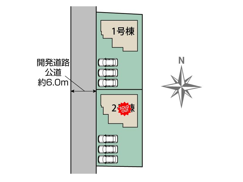 ブルーミングガーデン甲府市上今井町２棟の見取り図