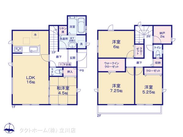 グラファーレ4213あきる野市伊奈３期２棟の見取り図