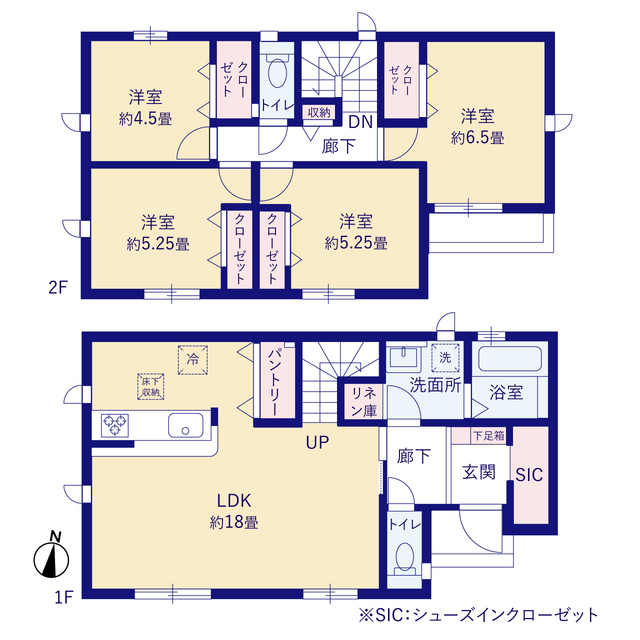 グラファーレ4213あきる野市伊奈３期２棟の見取り図