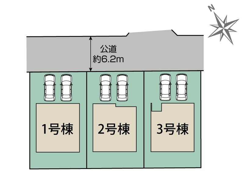 札幌市東区東苗穂6条1丁目3棟 区画図