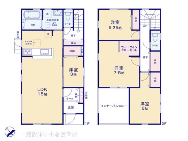 リーブルガーデン小倉南区上貫第4の見取り図