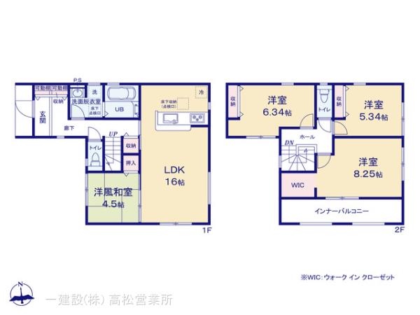 リーブルガーデン高松市福岡町第四の見取り図