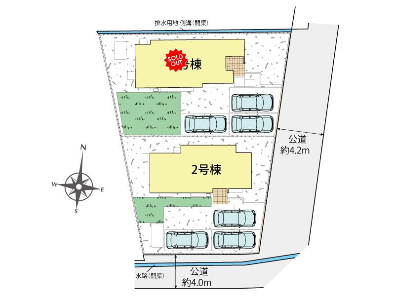 ブルーミングガーデン南アルプス市上八田２棟の見取り図