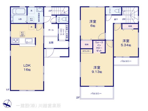 リーブルガーデン鶴ヶ島市南町第2の見取り図