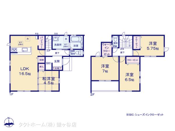 グラファーレ4241鎌ヶ谷市東中沢１６期１棟の見取り図