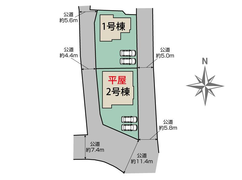 ブルーミングガーデン桐生市堤町１丁目２棟の見取り図